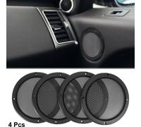 6,5 Pouces Universel Haut-parleur Grilles Couverture Maille Garde Noir - 4 Pcs