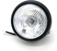 6.5" Universal Motorcycle Refit Headlight with Motorcycle DC 12V Motorcycle Vintage Head Lamp Scooter Round Spotlight Motor Front Lights Black