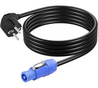 6.5FT Câble de Conversion Plug to PowerCon AC,3 Broches 1,5 mm² 15AWG 90 degrés CEE 7/7 mâle à PowerCon a Un Type Cordon d'alimentation de la fiche de Haut-parleurs Audio (2M)