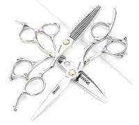 6/6,5 pouces Sharonds Ciseaux de coiffure professionnels japonais 440C avec ciseaux à effiler, boîte à ciseaux, ajusteur de peigne(6 pouces 3 pièces)