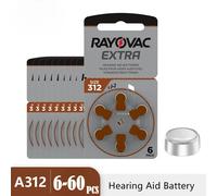 6-60 pièces Rayovac batterie pour aide auditive Extra Performance 1.45V 312 312A A312 PR41 batterie Zinc Air pour appareils auditifs BTE CIC RIC OE