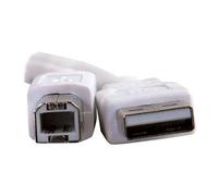 6.6ft USB to USB B Cable - USB A to USB B - USB 2.0 - White - M/M - Câble USB - USB (M) pour USB type B (M) - USB 2.0 - 2 m - blanc