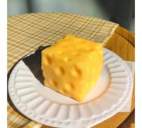 6/7/10cm Giant Cheese Squishy, Safe Slow-Rebound Shapeable Squeeze Ball Sensory Fidget Toy Relieves Stress, Cheese Squishy Lovely Unbreakable Cute Cheese Cute Toy Soft (2pcs*7*7cm)