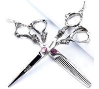 6/7 / 8/9 pouces coupe de cheveux professionnel Slim ciseaux set japonais ciseaux de coiffeur hommes ou femmes ciseaux de coiffeur (6 pouces 2 pièces)