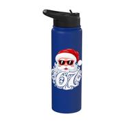 6 7 Christmas 67 Santa Six Seven Graphic Stainless Steel Insulated Water Bottle