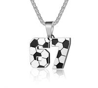 6 7 Collier avec pendentif numéro de football pour homme et femme