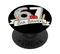 6 7 Days of School Funny Boys Girls Kids PopSockets PopGrip Adhésif