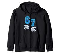 6 7 Flames drôles Six Sept Mains Meme Sweat à Capuche