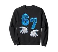 6 7 Flames drôles Six Sept Mains Meme Sweatshirt