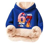 6 7 Meme Jumper-Sweat à Capuche Enfant Multicolore à imprimé Glace- idéal pour Jouer et se Sentir Bien au Quotidien. (Navy- 7-8years)