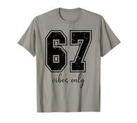 6 7 Number 67 Vibes Only Sign 6-7 Meme That Says Six Seven T-Shirt