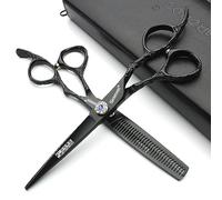 6/7 pouces ciseaux professionnels coupe de cheveux rose modèle ciseaux outils de coiffage japonais en acier inoxydable ciseaux set (6 pouces - 2pc -B)