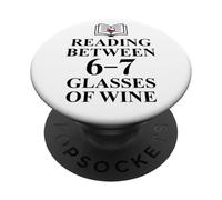 6 7 Reading 6-7 Just One More Chapter Read Between The Wines PopSockets PopGrip Adhésif