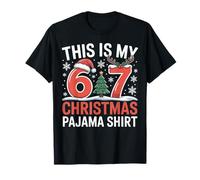 6 7 Six Seven Meme Brainrot Pyjama de Noël Famille T-Shirt