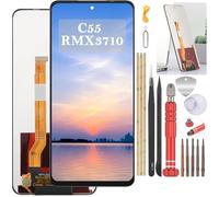 6.72"" Noir Écran Complet Tactile pour Realme C55 RMX3710 Ensemble de numériseur Tactile Remplacement d'écran