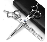 6/7'Coiffure Studio Styling Ciseaux Coiffeur Ciseaux professionnels de coiffure Japon Dragon Chinois Motif tige outils de ciseaux(7 pouces 2 pièces)