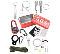 6/8/10 pièces Kit d'outils de survie extérieure, ensemble complet de matériel de survie en nature, kit de survie boîte SOS pack d'urgence ensemble de 6 pièces,ensemble de 10 pièces,ensemble de 8 pièce