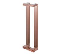 6/8/10in Classic Square Metal Gate Handles,Office Closet Barns Push Pull Door Handle, Back to Back Mounted, Matte Finish(Rose Gold,100cm/39.4in)