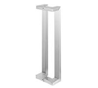 6/8/10in Classic Square Metal Gate Handles,Office Closet Barns Push Pull Door Handle, Back to Back Mounted, Matte Finish(Silver,100cm/39.4in)