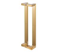 6/8/10in Classic Square Metal Gate Handles,Office Closet Barns Push Pull Door Handle, Back to Back Mounted, Matte Finish(Gold,100cm/39.4in)
