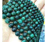 6/8/10MM Vert Naturel Émeraude Rond Perles de Pierre pour Bijoux Fabrication de Bracelet DIY Collier Fait à la Main-AAA Grade Émeraude, 8mm 48pcs