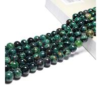 6/8/10MM Vert Naturel Émeraude Rond Perles de Pierre pour Bijoux Fabrication de Bracelet DIY Collier Fait à la Main - Une qualité Émeraude, 8mm 48pcs