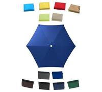 6/8 Baleines Auvent De Remplacement Pour Parasol De Terrasse, Rechange Toile De Parasol De Jardin, imperméable et résistante aux UV Bleu royal 2.5 m / 8.2 pi ( 8 côtes de 48 à 49 po)