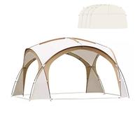 6-8 Man Dome Canopy Tent 4.2 X 4.2 X 2. Waterproof Outdoor Event Shelter Camping Gazebo Tents with 4 Removeable Sun Shade Walls, Family Large Canopy Tent for Fishing Hiking Picnic Vision