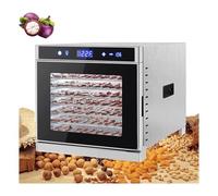 6/8 plateaux Commercial Food 35°C-75°C petit lyopylosécheuse pour la maison/Commercial, fenêtre Visible, panneau LED, séchage des fruits, de la viande et des légumes (couleur: 8 -argent)