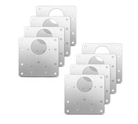 6/8pcs Hinge Repair Plate Brushed Stainless Steel Cabinet Fixing Bracket Kit with Mounting Screws Door Hardware Pour Porte(8 Pack)