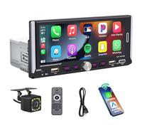 6,9" 2,5D IPS écran Tactile Android 13.0 sans Fil Carplay Android Auto autoradio 1 Din Lecteur MP3 2G + 64G Navigation GPS stéréo Lien Miroir Bluetooth 2USB SWC Radio FM