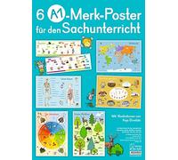 6 A1-Merk-Poster für den Sachunterricht Jahreskreis, Körper, Waldtiere, Epochen, Kontinente, vom Korn zum Brot