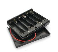 6 AA piles support mallette de rangement plastique 1.5V batterie interrupteur marche/arrêt avec capuchon fil pour 6X1.5 V AA