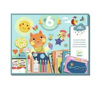 6 activites - Le chat et ses amis - DJECO - Pack petites fournitures - Bleu