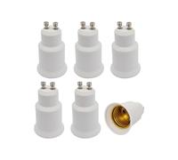 6 Adaptateurs GU10 Vers E26, Convertisseur Adaptateur de Douille GU10 Vers Culot à Vis Standard E26