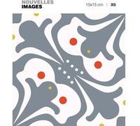 6 adhésifs de carrelage Style Vieux Paris Draeger la carterie Multicolore, Gris G