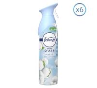 6 Aérosols Pureté De Coton, Désodorisant Febreze, 300ml