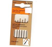 6 Aiguilles à Canevas Tapisserie sans pointe à bout rond 18/22
