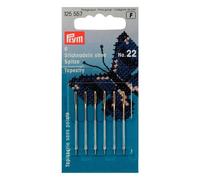 Prym 125557 Aiguilles à tapisserie sans pointe, No. 22, 0,90 x 40mm, Argent