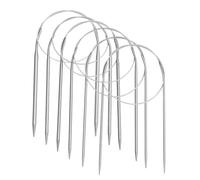 6 aiguilles à tricoter circulaires en acier inoxydable,60 cm,2,5/3,0/3,5/4,0/4,5/5,0 mm,Aiguilles à tricoter circulaires Pour tricoter des chaussettes de laine et de fil
