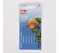 6 Aiguilles Bâton Avec Dentelle Acier 24 Couleur Argent 0,80 X 37 MM ( 0,56€/