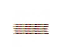 KnitPro Aiguilles double-pointes KP20117 Bois multicolore 20 cm x 2,5 mm