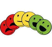 6 aimants Legamaster Agile Smiley mélangés, couleurs assorties