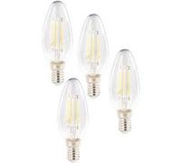 Luminea 6 ampoules bougies LED E14 - 4 W - 470 lm - Blanc chaud