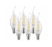 Luminea 6 ampoules LED à filament bougie E14 - 4 W - 470 lm - Blanc chaud