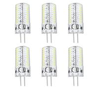 6 ampoules LED G4 à base bi-pin, ampoules en forme de maïs LED 5 W pour l’éclairage paysager et l’usage domestique, lumière vive à 360 degrés sans scintillement, remplacement écono (Blanc froid)