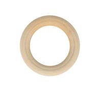 6 anneaux en bois 4 cm -