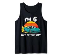 6. Anniversaire : J'Ai 6 Ans. Out The Way Car Race Cars Débardeur