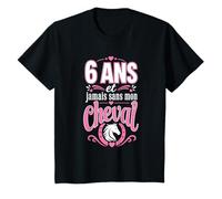 6 Ans Jamais sans Mon Cheval Cadeau Anniversaire Fille T-Shirt