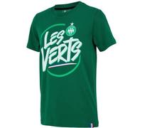6 Ans - T-Shirt - As Saint Etienne - Asse - Enfant Garçon - Manches Courtes - Vert Multicolore
